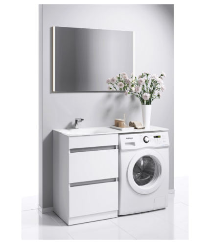 Тумба с умывальником AQWELLA Forma 115 Белый FOR01052